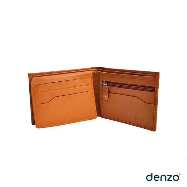 Denzo Men's Bi-fold Leather Wallet With Advanced Rfid Protection | Genuine Imported Leather Wallet 