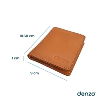 Denzo Men's Bi-fold Leather Wallet With Advanced Rfid Protection | Genuine Imported Leather Wallet  - DEN-TAN-FLP