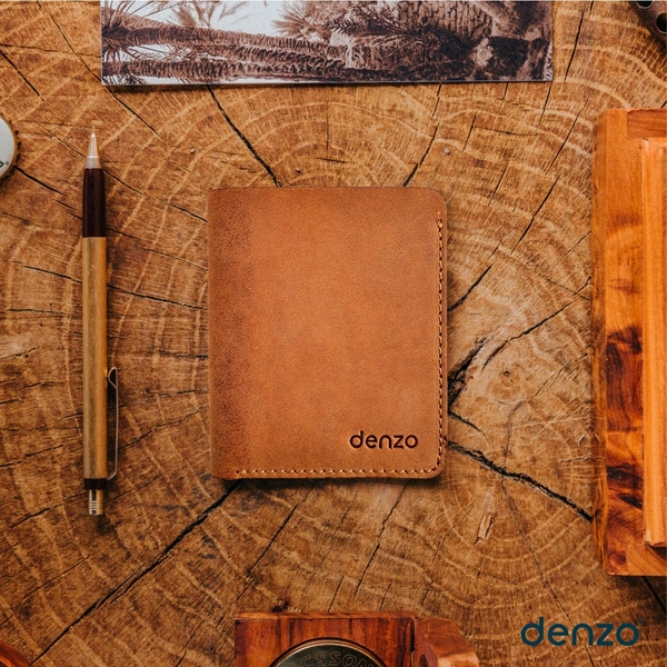 Denzo Men's Bi-fold Leather Wallet With Advanced Rfid Protection | Genuine Imported Leather Wallet  - DEN-BIF-TAN