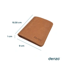 Denzo Men's Bi-fold Leather Wallet With Advanced Rfid Protection | Genuine Imported Leather Wallet  - DEN-BIF-TAN