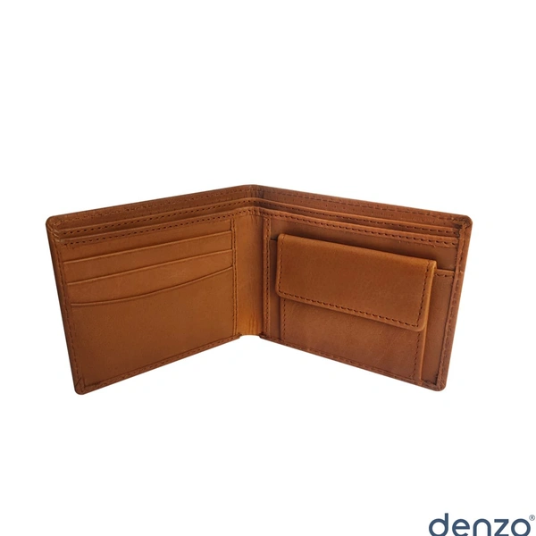 Denzo Men's Bi-fold Leather Wallet With Advanced Rfid Protection | Genuine Imported Leather Wallet 
