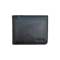 Denzo Men's Bi-fold Leather Wallet With Advanced Rfid Protection | Genuine Imported Leather Wallet  - Black