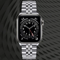 Silver Link Metal Strap For Apple Watch Series 8/7/6/5/4/3/2/1 SE Ultra