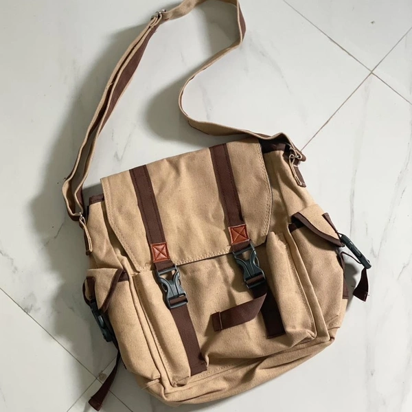 Vintage High-capacity Canvas Slouchy Shoulder Bag | Ultra Sporty Messenger Sling Bag For Multipurpose Use