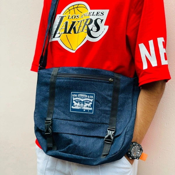 Denim Vintage High-capacity Canvas Slouchy Shoulder Bag | Ultra Sporty Messenger Sling Bag For Multipurpose Use - TFDB1