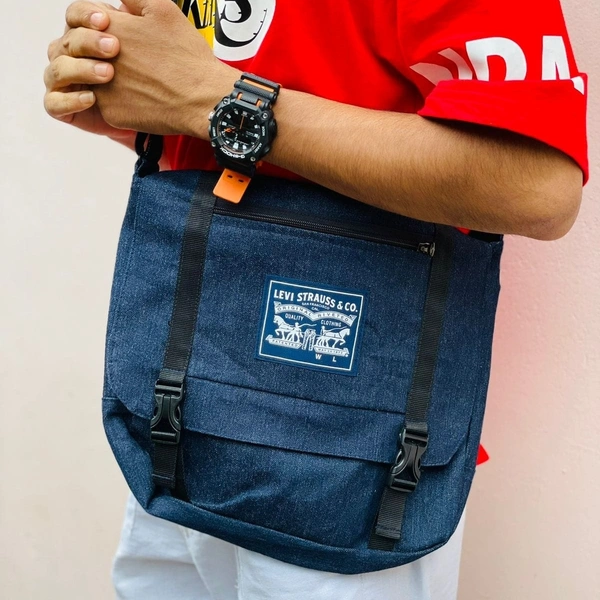 Denim Vintage High-capacity Canvas Slouchy Shoulder Bag | Ultra Sporty Messenger Sling Bag For Multipurpose Use - TFDB1