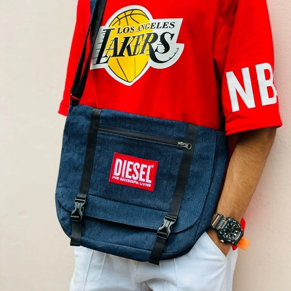 Denim Vintage High-capacity Canvas Slouchy Shoulder Bag | Ultra Sporty Messenger Sling Bag For Multipurpose Use - TFDB3