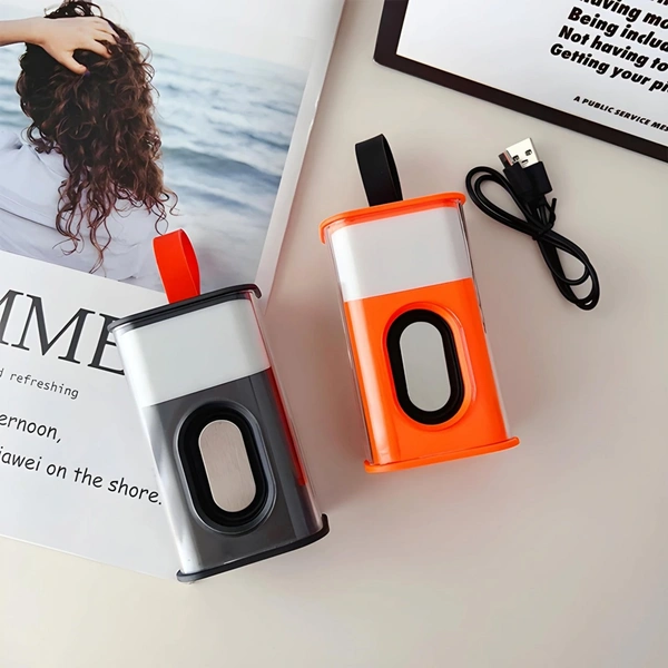Transparent Mecha Wireless Bluetooth Speaker Portable Mini Subwoofer Support 3D Surround Sound TWS Series Audio Loudspeaker - Black