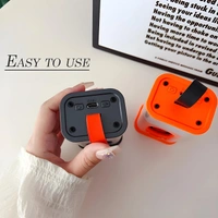 Transparent Mecha Wireless Bluetooth Speaker Portable Mini Subwoofer Support 3D Surround Sound TWS Series Audio Loudspeaker - Orange