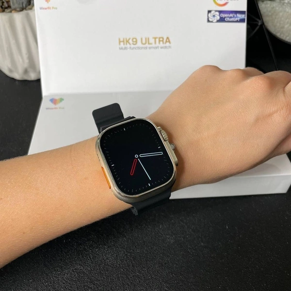 Wearfit HK8 Pro Max Ultra 60Hz Amoled display smartwatch - Black