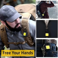 Soseelnee COB Keychain Light,Rechargeable Led Small Flashlight 500 Lumens Bright 4 Light Modes Pocket Emergency Work Light with Corkscrew & Magnet Base for Indoor Outdoor Use  - Pack 4