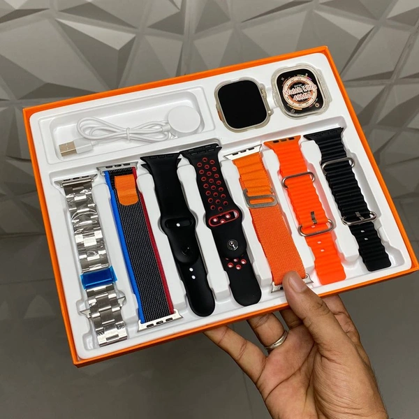 7 Watch Straps Smartwatch Set S100 Ultra Protective Case Wireless Charging