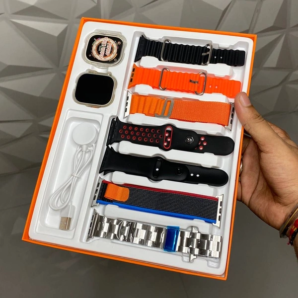 7 Watch Straps Smartwatch Set S100 Ultra Protective Case Wireless Charging