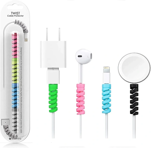 Cable Protector Data Cable Saver Charging Cord Protective Cable Cover (Pack Of 4pcs)