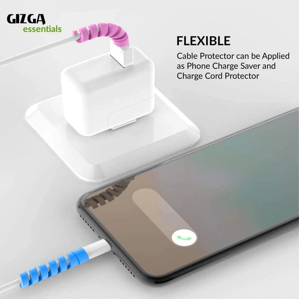 Cable Protector Data Cable Saver Charging Cord Protective Cable Cover (Pack Of 4pcs)