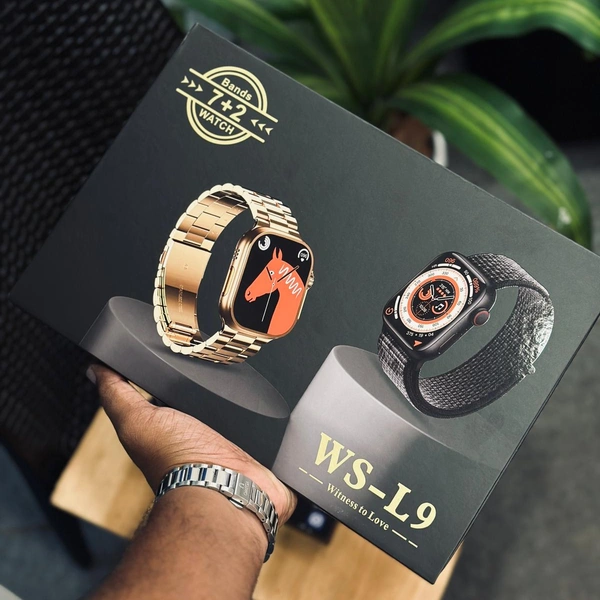 2024 High Quality WS-L9 Smartwatch Set Series9 7in2 Watch 8 Waterproof straps Bands 2 watches ultra 8 WS-L9 Smart Watch For Couples