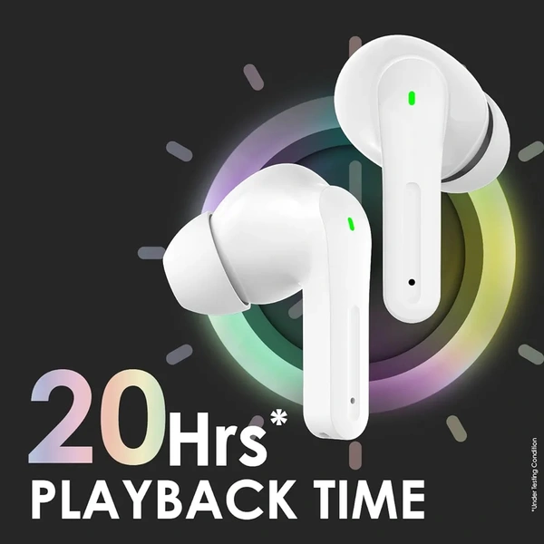 itel T1 Air Truly Wireless Earbuds with 20H Playtime, IPX5 Water Resistant, 10MM Bass Boost Drivers, Voice Assistant, Fully Touch Controlled and Type-C Charging (White)