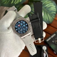 Wearfit Premium Dual Strap Smartwatch With Always On Display | Smooth Interface, Wireless Charging - Silver Body