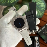 Wearfit Premium Dual Strap Smartwatch With Always On Display | Smooth Interface, Wireless Charging - Silver Body