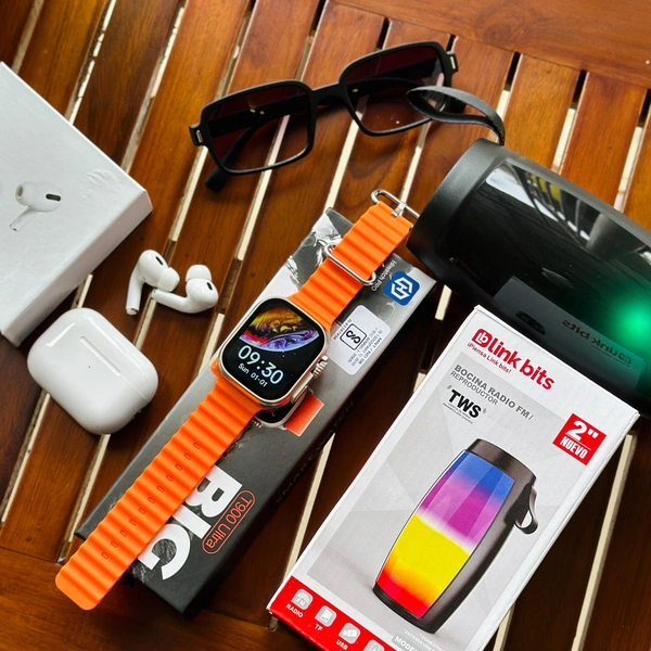Most Awaited Budget Combo | Hiwatch Pro T900 Ultra Smartwatch, Wireless Buds, Original Link Bits Light Speaker With Sunglass