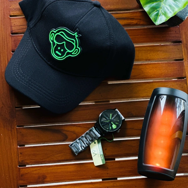 Most Awaited Budget Combo | Premium Quality Cap, 5W Bluetooth Speaker, 3d Car Wheel Watch 