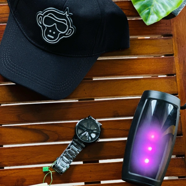 Most Awaited Budget Combo | Premium Quality Cap, 5W Bluetooth Speaker, 3d Car Wheel Watch 