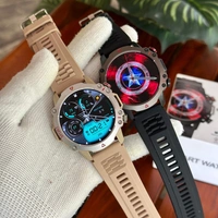TF 10 Pro Captain America Smartwatch With 100% Water Proof + Ultra Amoled Hd Display | High Quality Metal Body Long Lasting Battry Back Up - Black