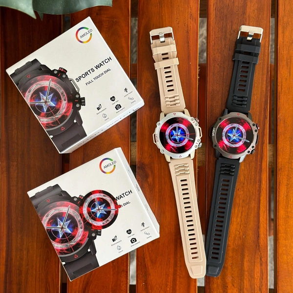 TF 10 Pro Captain America Smartwatch With 100% Water Proof + Ultra Amoled Hd Display | High Quality Metal Body Long Lasting Battry Back Up - Silver