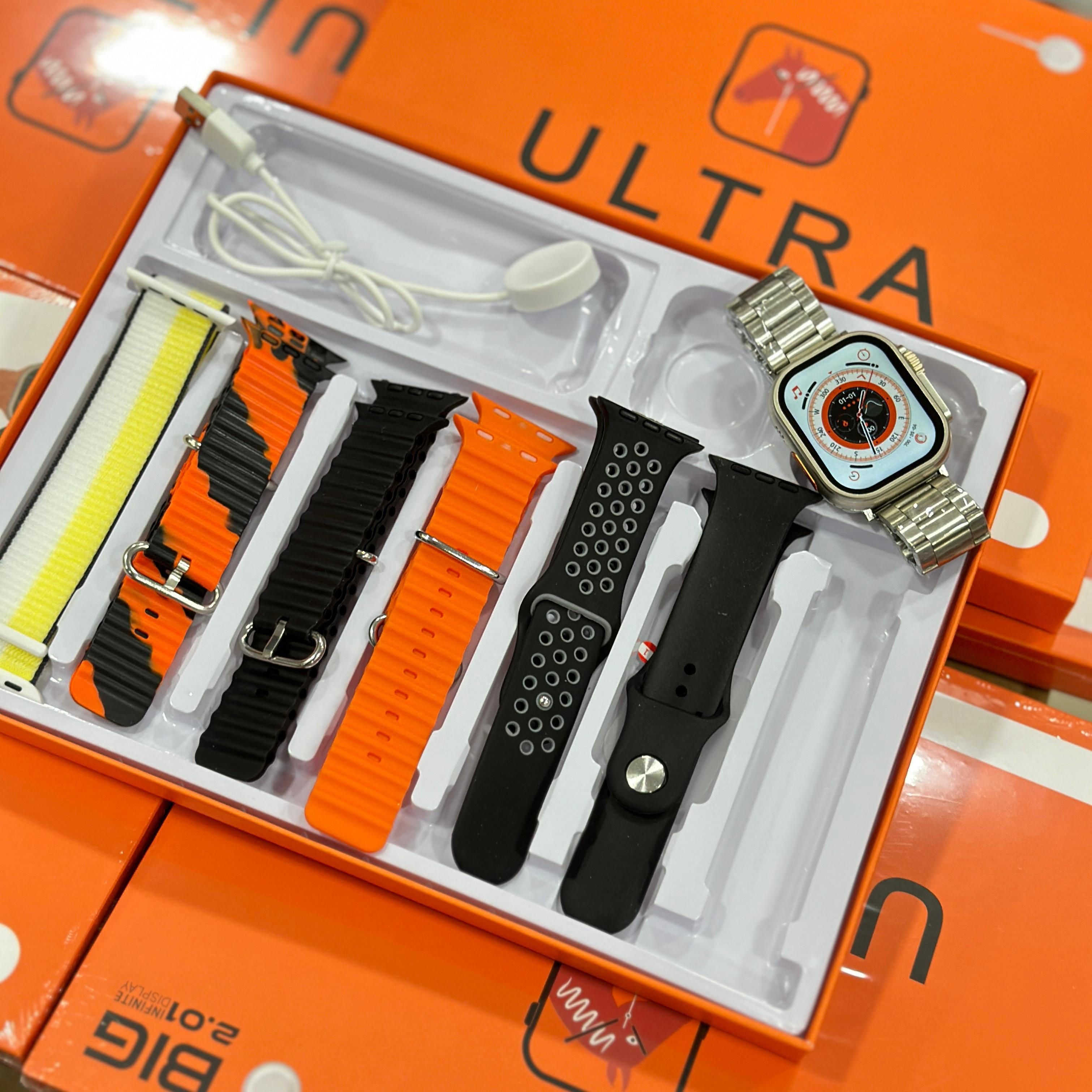 7 in 1 Strap Series 8 Ultra 49 MM Smartwatch 7 Straps Premium Straps