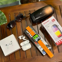 Most Awaited Budget Combo | T900 Ultra Smartwatch, Air Pods Pro Usa Quality, Original Link Bits Light Speaker, Sunglass