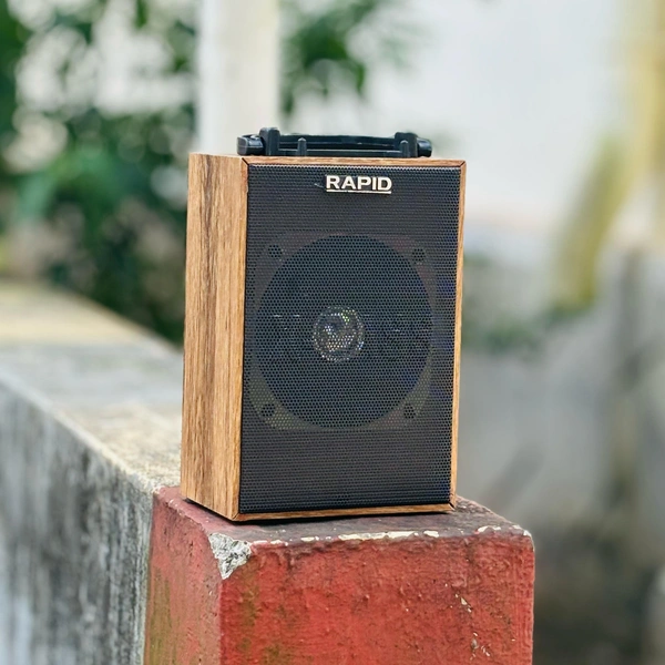 Authentic Product Radid 28 20W Wooden Portable Wireless Splashproof Bluetooth Sonilex Speaker With In-Built FM Radio And Mic (Wooden)