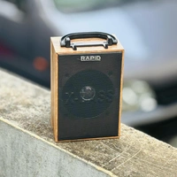 Authentic Product Radid 28 20W Wooden Portable Wireless Splashproof Bluetooth Sonilex Speaker With In-Built FM Radio And Mic (Wooden)