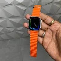 Buy 1 Get 1 Free Combo Offer, Budget Friendly T800 Series 8 Ultra Smartwatch | Aluminium Case Best Quality - Orange