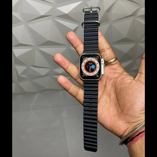 Buy 1 Get 1 Free Combo Offer, Budget Friendly T800 Series 8 Ultra Smartwatch | Aluminium Case Best Quality - Black