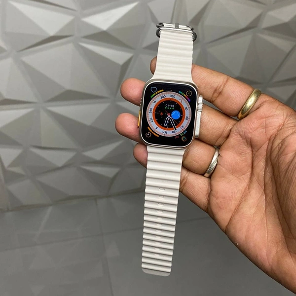 Buy 1 Get 1 Free Combo Offer, Budget Friendly T800 Series 8 Ultra Smartwatch | Aluminium Case Best Quality - White