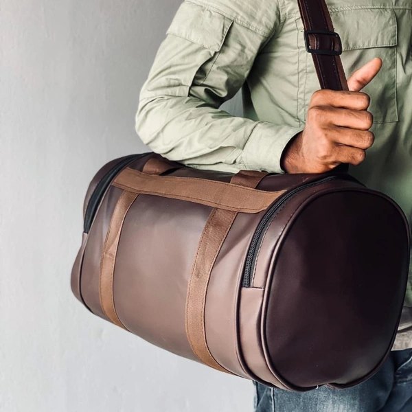 New retro small round bucket bag men and women casual trend single backpack pu leather shoulder messenger bag