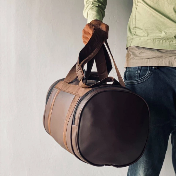 New retro small round bucket bag men and women casual trend single backpack pu leather shoulder messenger bag
