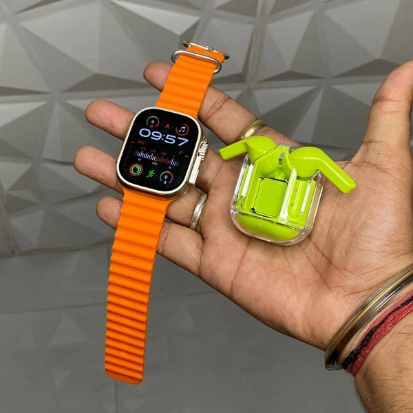 2024 New Combo Budget Combo, TS Ultra 2 Watch, Ultra Pod Original Buds With Cable Protector - GVC1