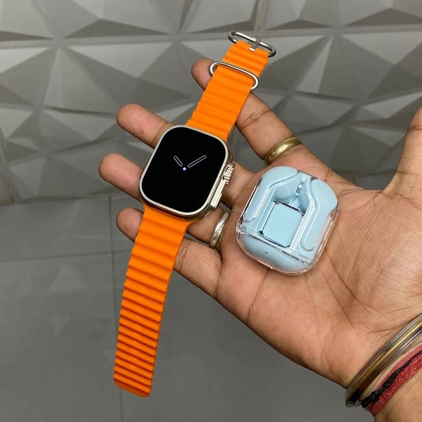 2024 New Combo Budget Combo, TS Ultra 2 Watch, Ultra Pod Original Buds With Cable Protector - GVC1