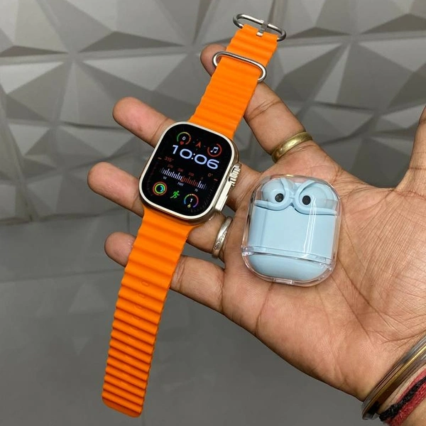 2024 New Combo Budget Combo, TS Ultra 2 Watch, Ultra Pod Original Buds With Cable Protector - GVC1