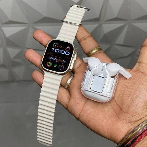 2024 New Combo Budget Combo, TS Ultra 2 Watch, Ultra Pod Original Buds With Cable Protector - GVC2