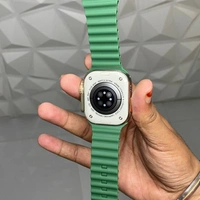Festival Gift Combo Set 10 in 1 | 2024 Newest Design Smart Watch 7 in 1 Ultra 2 Heart Rate 49mm 2.02inch Full Touch Screen Sport Fitness Watch Smartwatch - Silver
