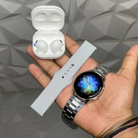 Budget Combo Offer, Active 2 And Buds 2 | Super Quality, Full Screenshot, Bluetooth Calling - Silver