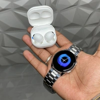 Budget Combo Offer, Active 2 And Buds 2 | Super Quality, Full Screenshot, Bluetooth Calling - Silver