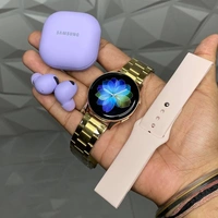 Budget Combo Offer, Active 2 And Buds 2 | Super Quality, Full Screenshot, Bluetooth Calling - Gold