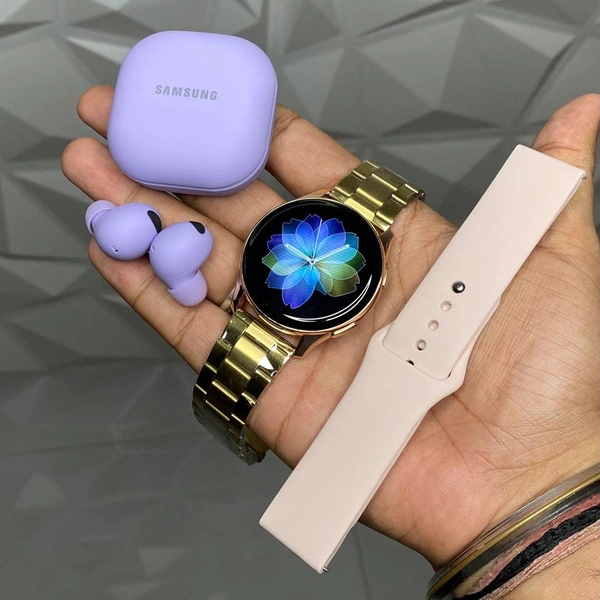 Budget Combo Offer, Active 2 And Buds 2 | Super Quality, Full Screenshot, Bluetooth Calling - Gold