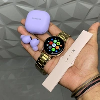 Budget Combo Offer, Active 2 And Buds 2 | Super Quality, Full Screenshot, Bluetooth Calling - Gold