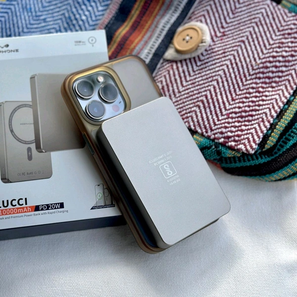 Original KEEPHONE PowerBank LUCCI Magsafe 10000mAh Gunmetal, High End Quality Product - STK1, 1 Month Cybzone Warranty
