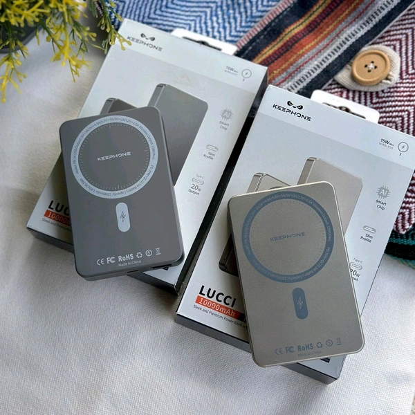 Original KEEPHONE PowerBank LUCCI Magsafe 10000mAh Gunmetal, High End Quality Product - STK2, 1 Month Cybzone Warranty