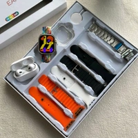 I20 ultra max suit smart watch set combination wrist earphone, watch i20ultra i20 ultra max suit smartwatch 10 in 1 - Silver